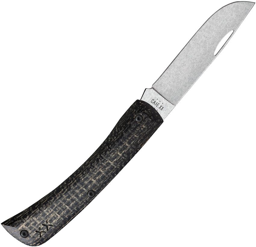 Case Sod Buster Jr. Crossroads Edition | Black Burlap Laminate + Dayglow G-10 | S35VN