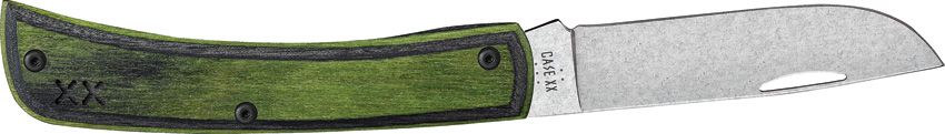 Case Sod Buster Jr Crossroads | Green Black Laminate Wood
