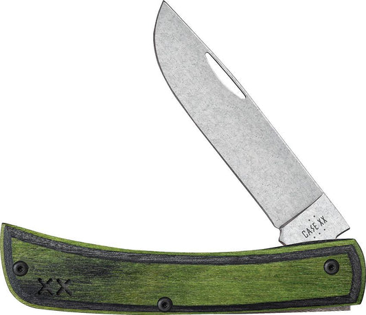 Case Sod Buster Jr Crossroads | Green Black Laminate Wood