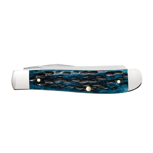 Case Tiny Trapper | Pocket Worn® Mediterranean Blue Bone | Tru-Sharp™ Pocket Knife