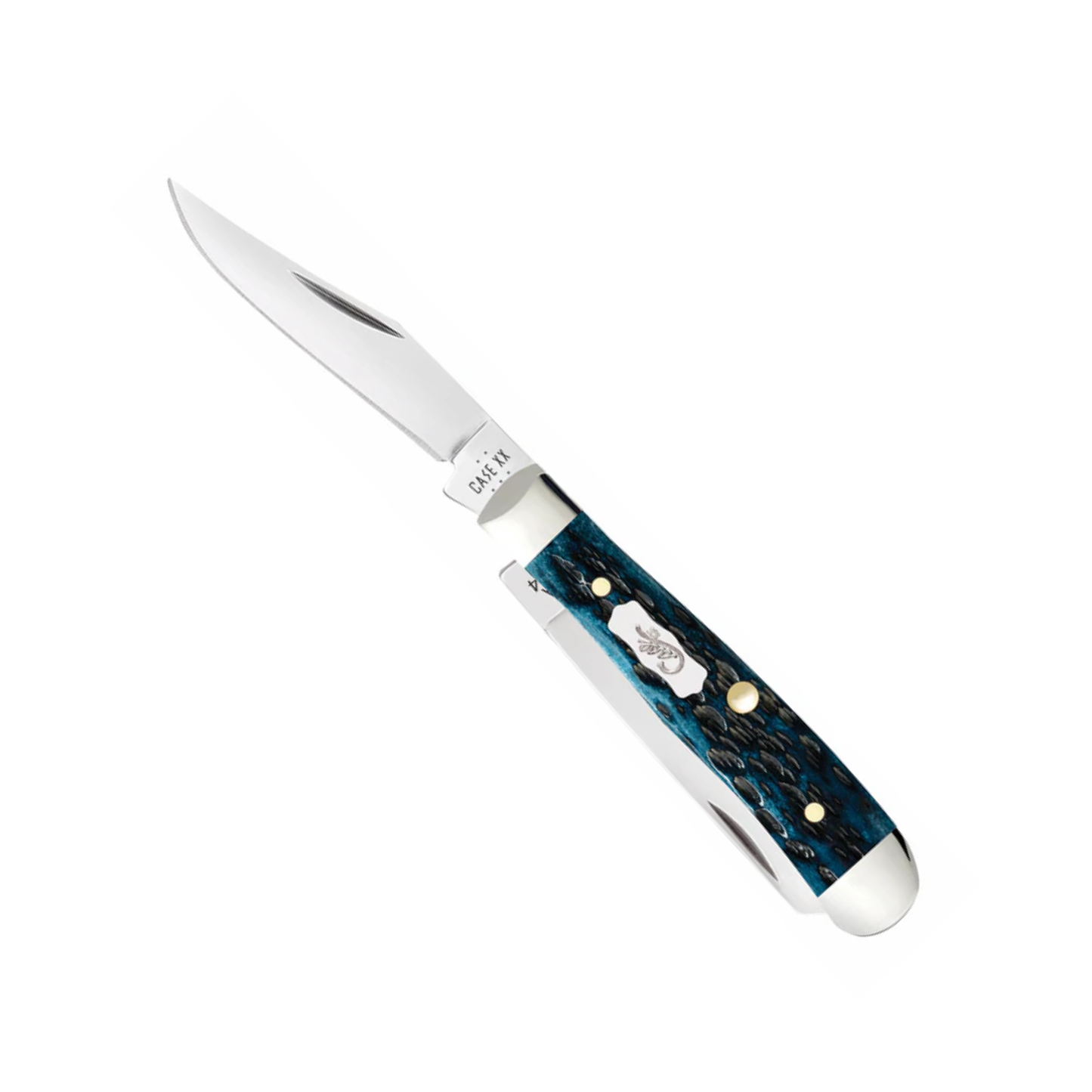 Case Tiny Trapper | Pocket Worn® Mediterranean Blue Bone | Tru-Sharp™ Pocket Knife