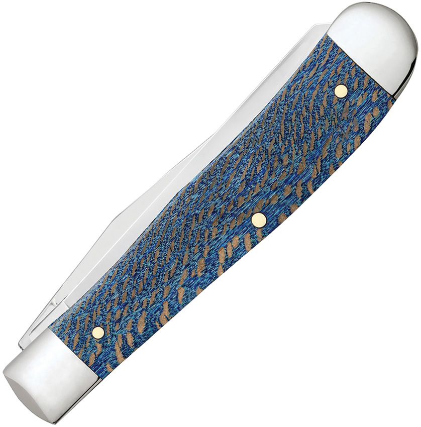 Case Trapper | Blue Sycamore Wood | Tru-Sharp Stainless