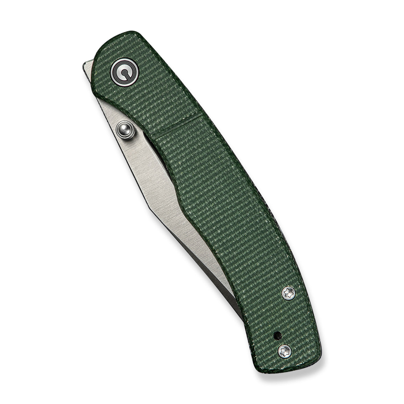 Civivi Clingman | Green Canvas Micarta | Front Flipper