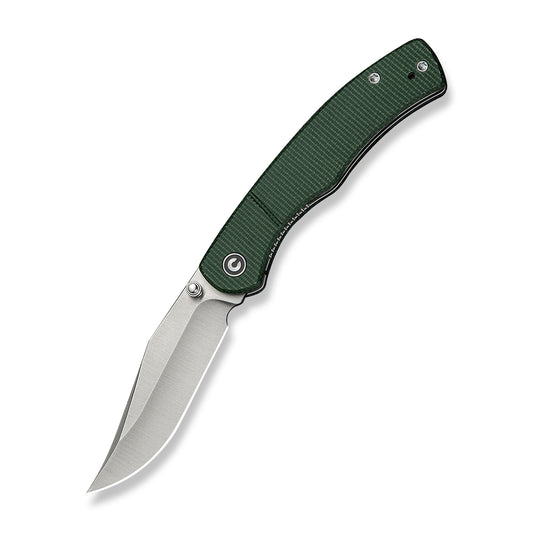 Civivi Clingman | Green Canvas Micarta | Front Flipper