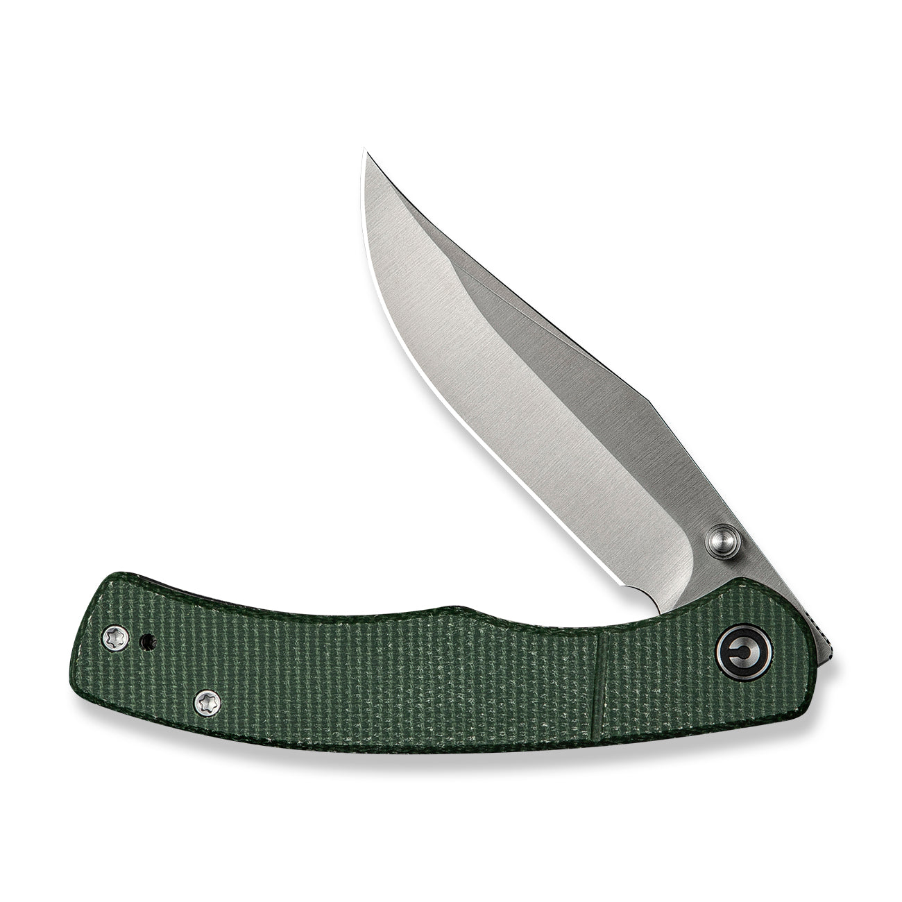 Civivi Clingman | Green Canvas Micarta | Front Flipper