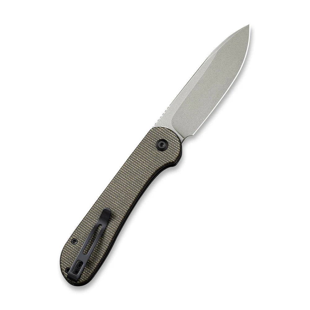 CIVIVI Button Lock Elementum | 14C28N & Dark Green Micarta
