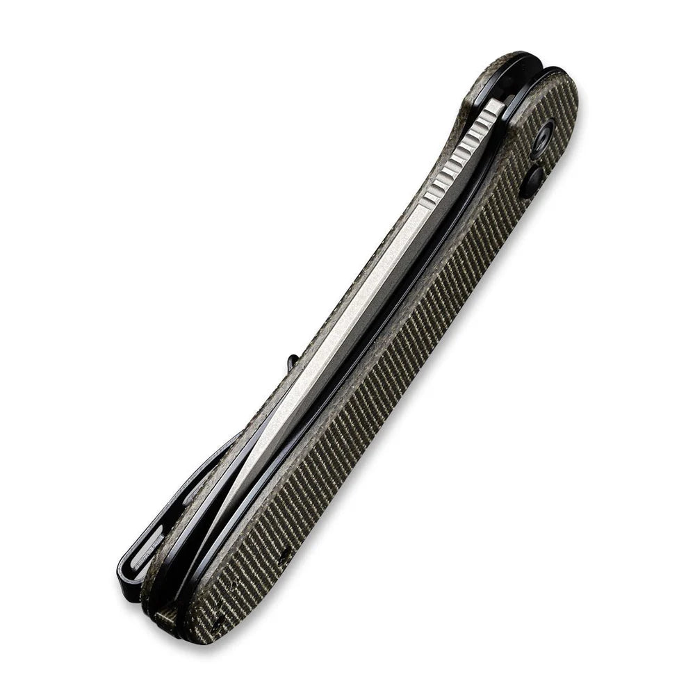 CIVIVI Button Lock Elementum | 14C28N & Dark Green Micarta