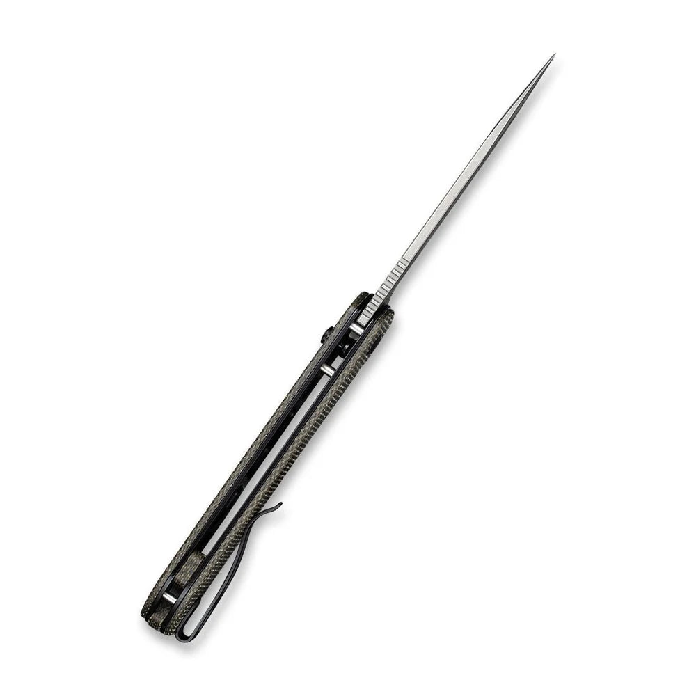 CIVIVI Button Lock Elementum | 14C28N & Dark Green Micarta