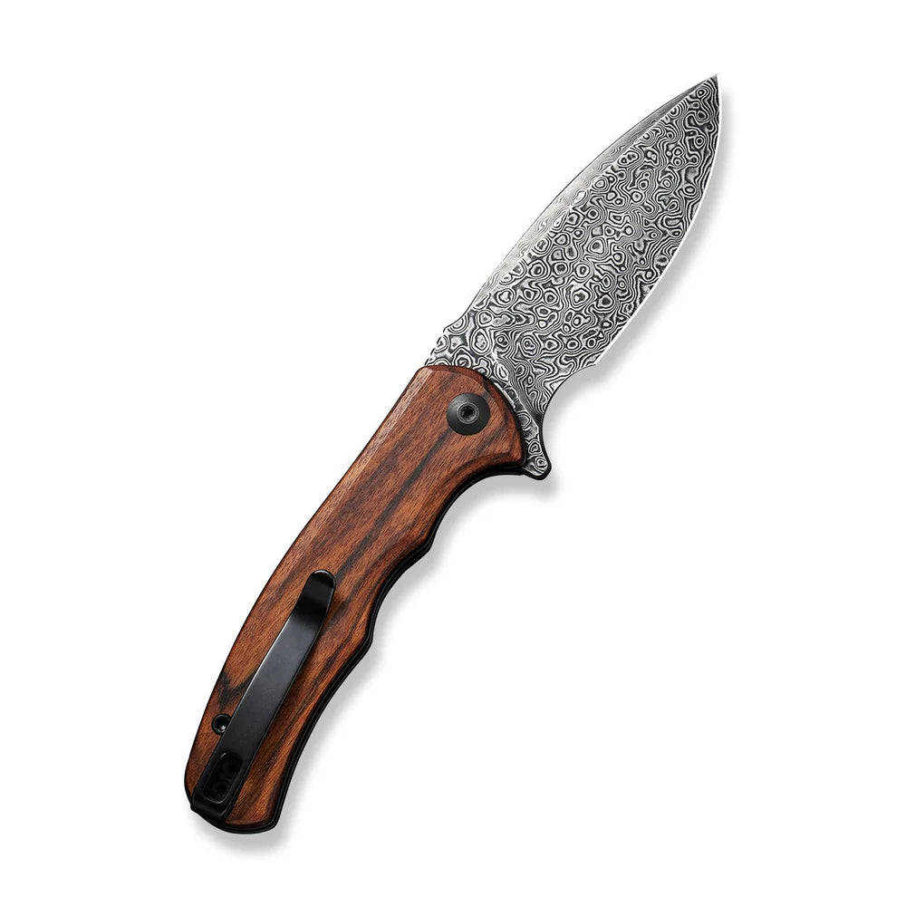 CIVIVI Mini Praxis | Damascus & Guibourtia Wood Folding Knife