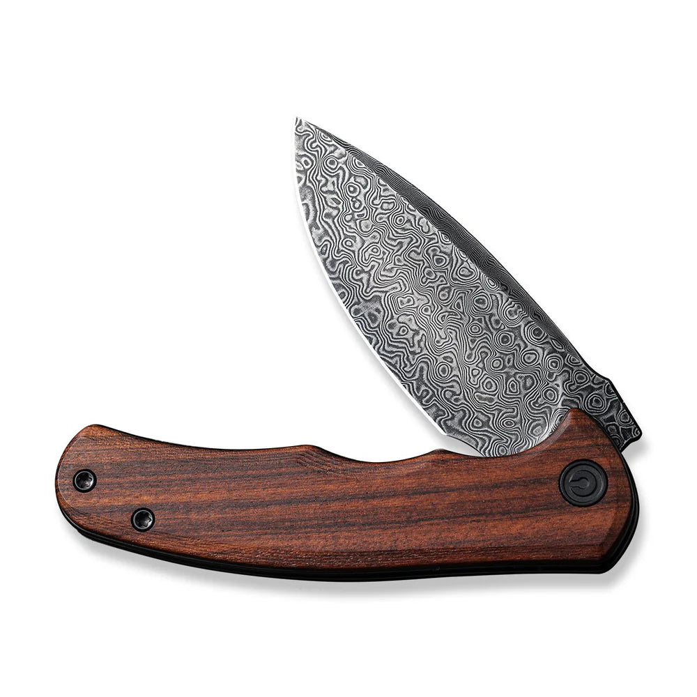 CIVIVI Mini Praxis | Damascus & Guibourtia Wood Folding Knife