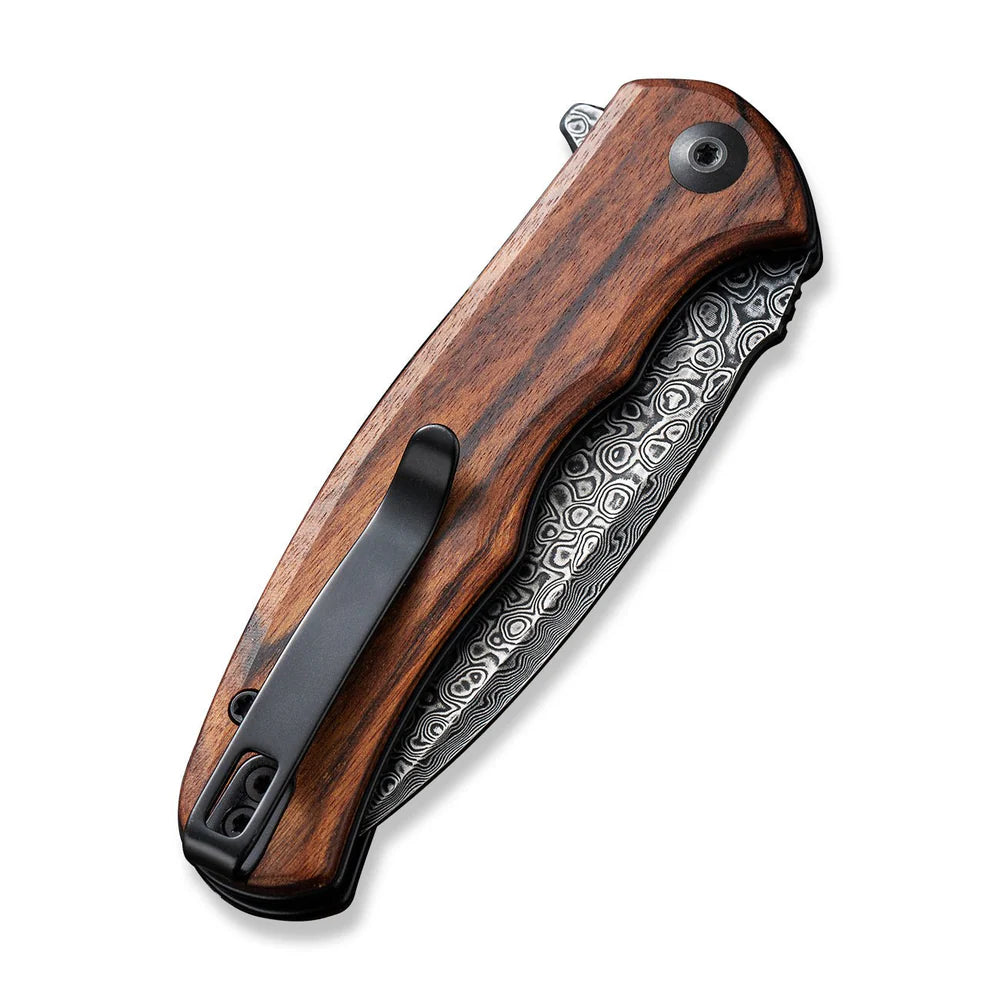 CIVIVI Mini Praxis | Damascus & Guibourtia Wood Folding Knife