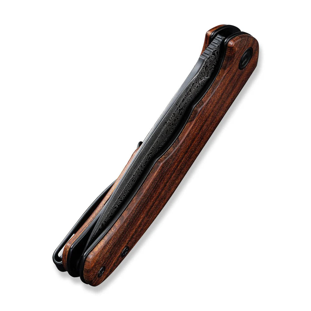 CIVIVI Mini Praxis | Damascus & Guibourtia Wood Folding Knife