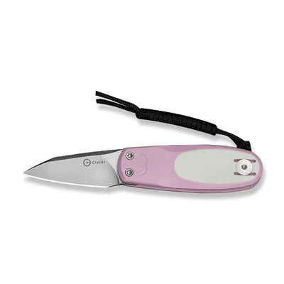 CIVIVI Purr | Nitro-V & Powder Pink/White G-10 Slip Joint