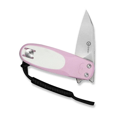 CIVIVI Purr | Nitro-V & Powder Pink/White G-10 Slip Joint