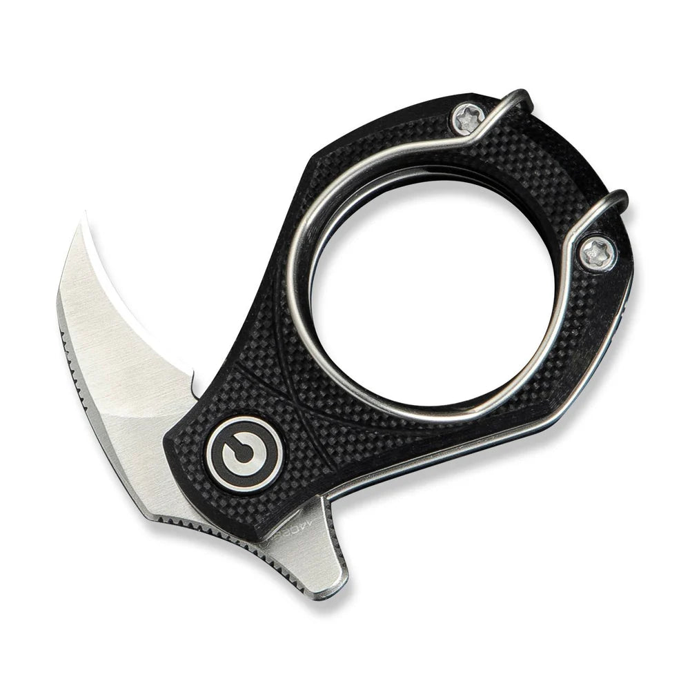 CIVIVI Pyrus Ring Knife | 14C28N & Black G-10 Slip Joint