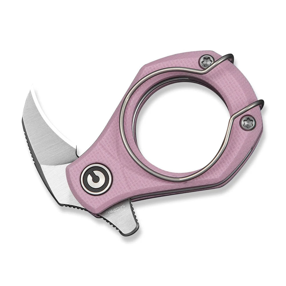 CIVIVI Pyrus Ring Knife | 14C28N & Pink G-10