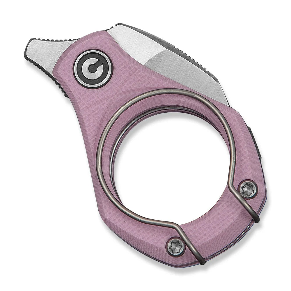 CIVIVI Pyrus Ring Knife | 14C28N & Pink G-10