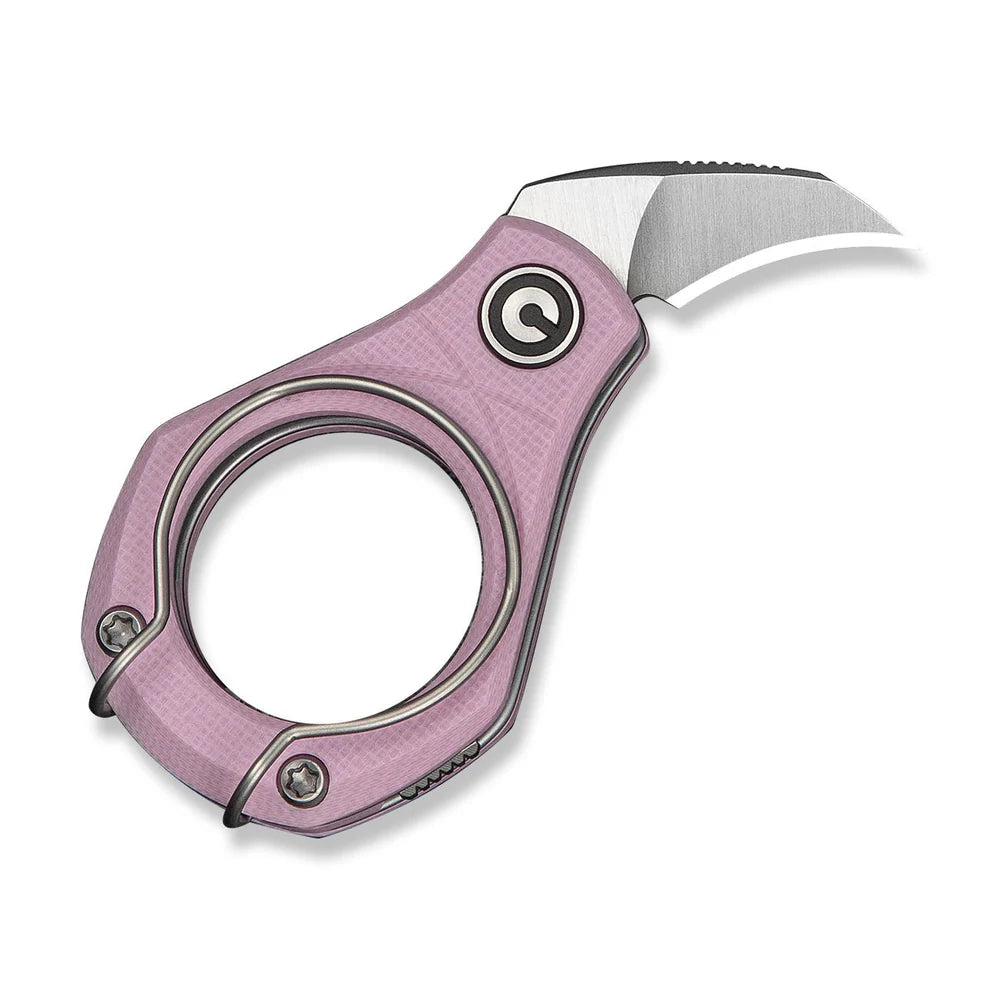 CIVIVI Pyrus Ring Knife | 14C28N & Pink G-10