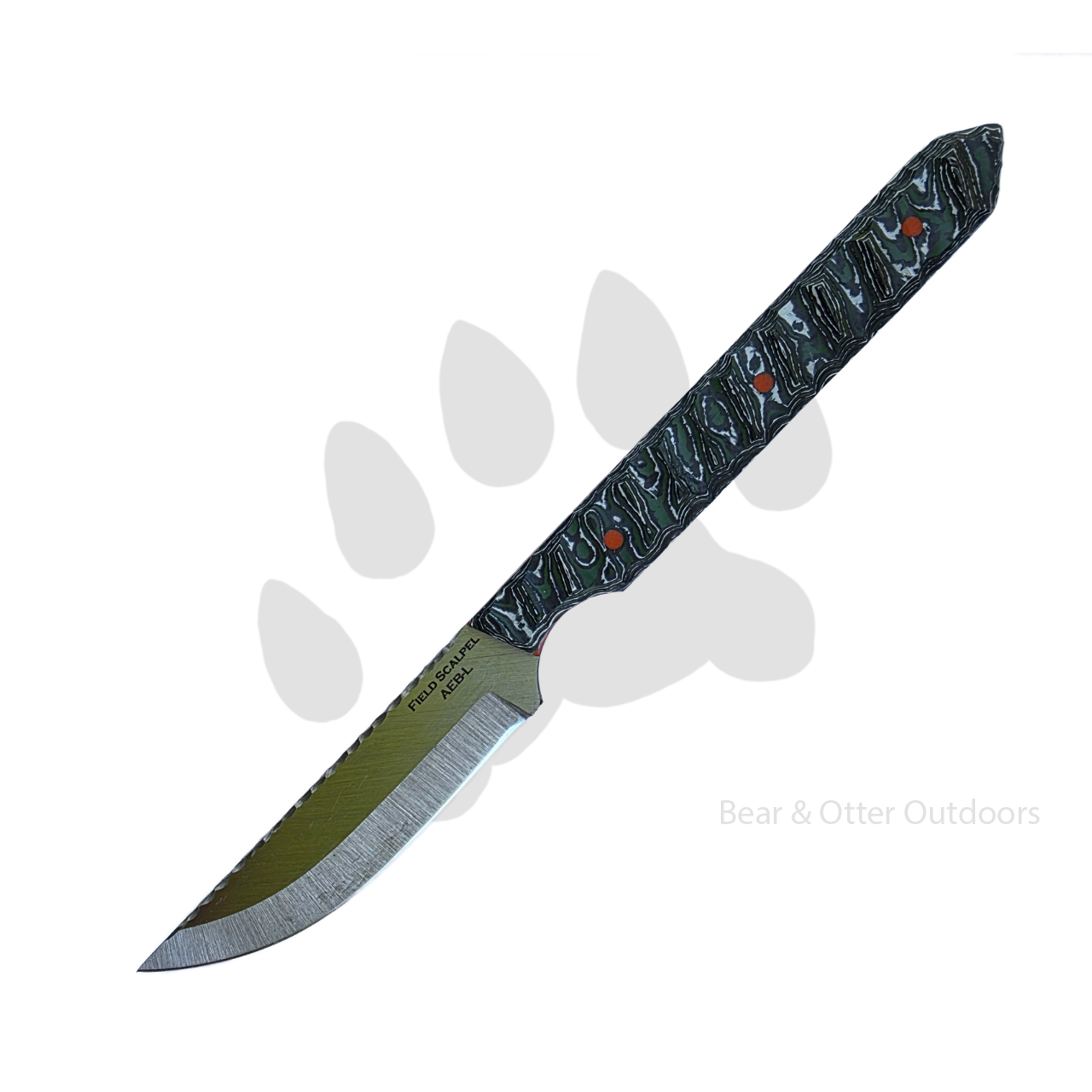 Byrd Custom Blades Field Scalpel | AEB-L & Green Fat Carbon Fixed Blade Knife