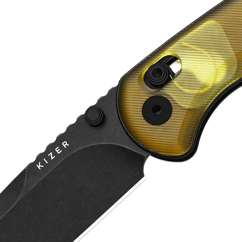 Kizer Buddy II Clutch Lock | Black PVD AEB-L & PEI Folding Knife