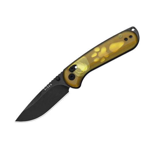Kizer Buddy II Clutch Lock | Black PVD AEB-L & PEI Folding Knife