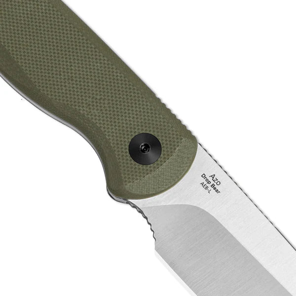 Kizer Drop Bear Fixed Blade | AEB-L & Olive G-10