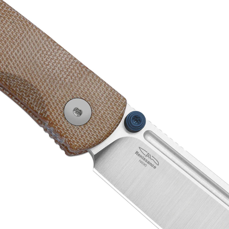Kizer Renissance Button Lock | N690 & Norplex UltreX Micarta Folding Knife