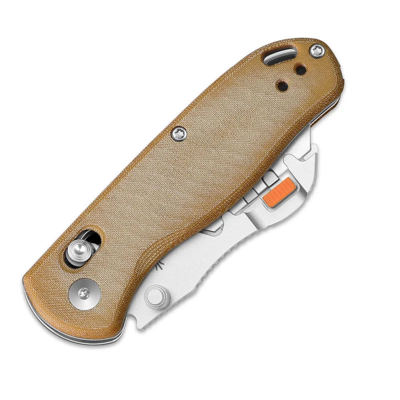 Kizer Drop Bear Utility | Uti BEAR 2 | Brown Micarta