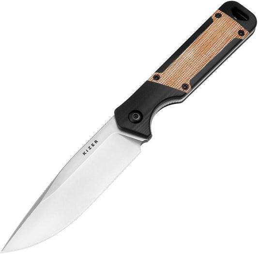 Kizer Militaw | G10 + Micarta | Nitro-V | Fixed Blade