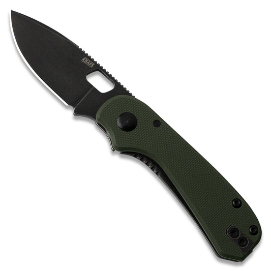 Knafs Lander 5 Pocket Knife | OD Green G10 | Black Stonewash