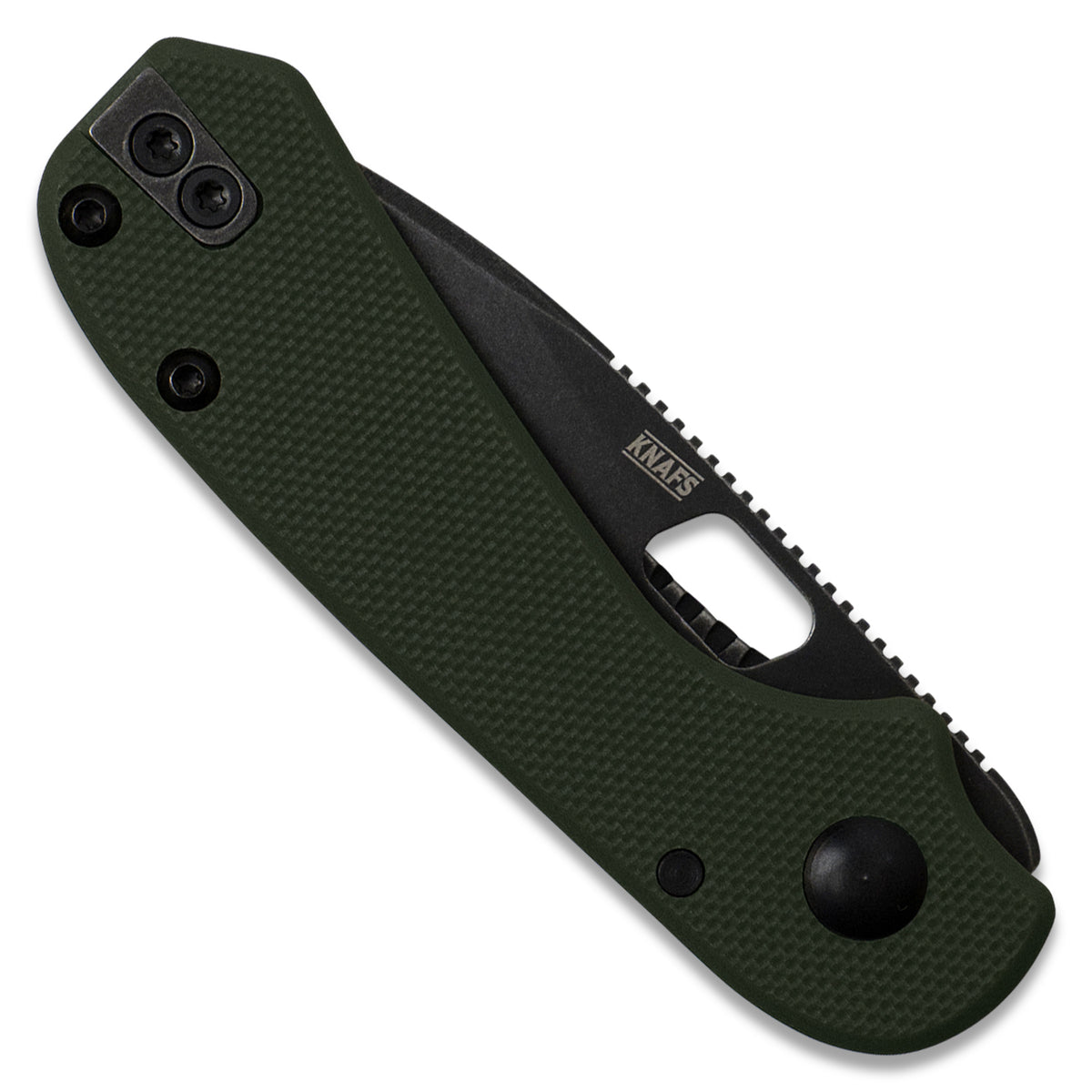Knafs Lander 5 Pocket Knife | OD Green G10 | Black Stonewash