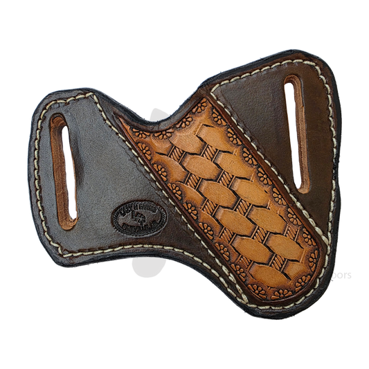 Lazy H Farms Leatherworks Trapper Belt Sheath | Embossed Diamond