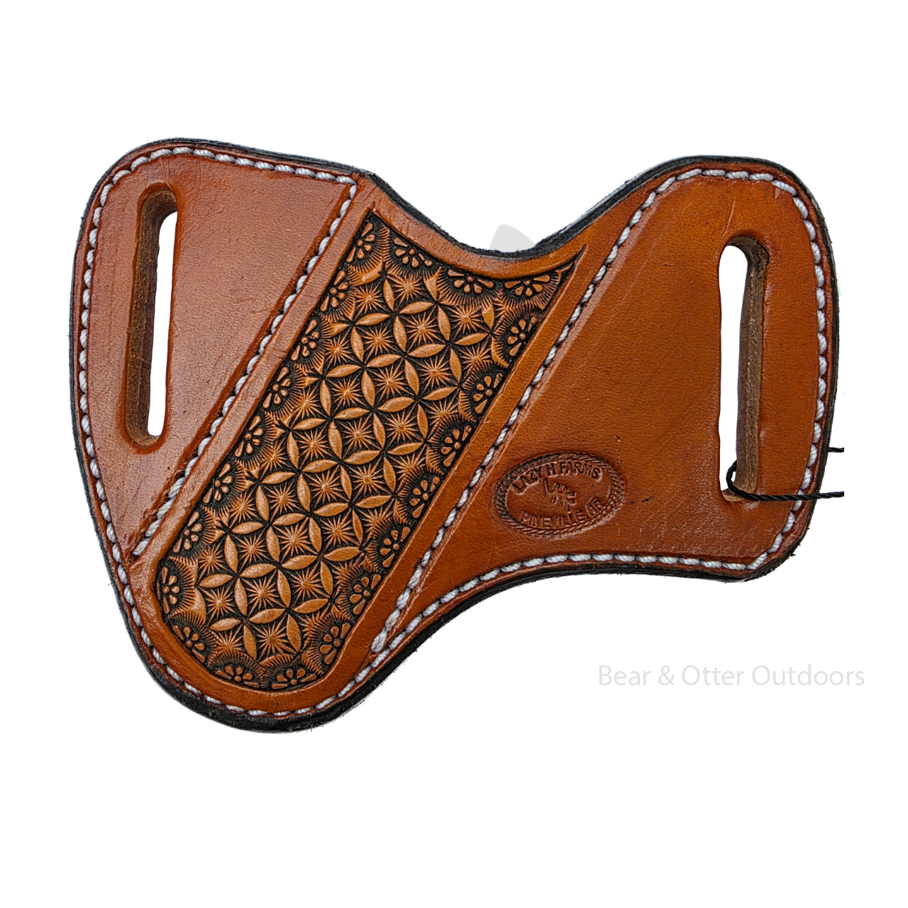 Lazy H Farms Leatherworks Trapper Belt Sheath | Geometric Star