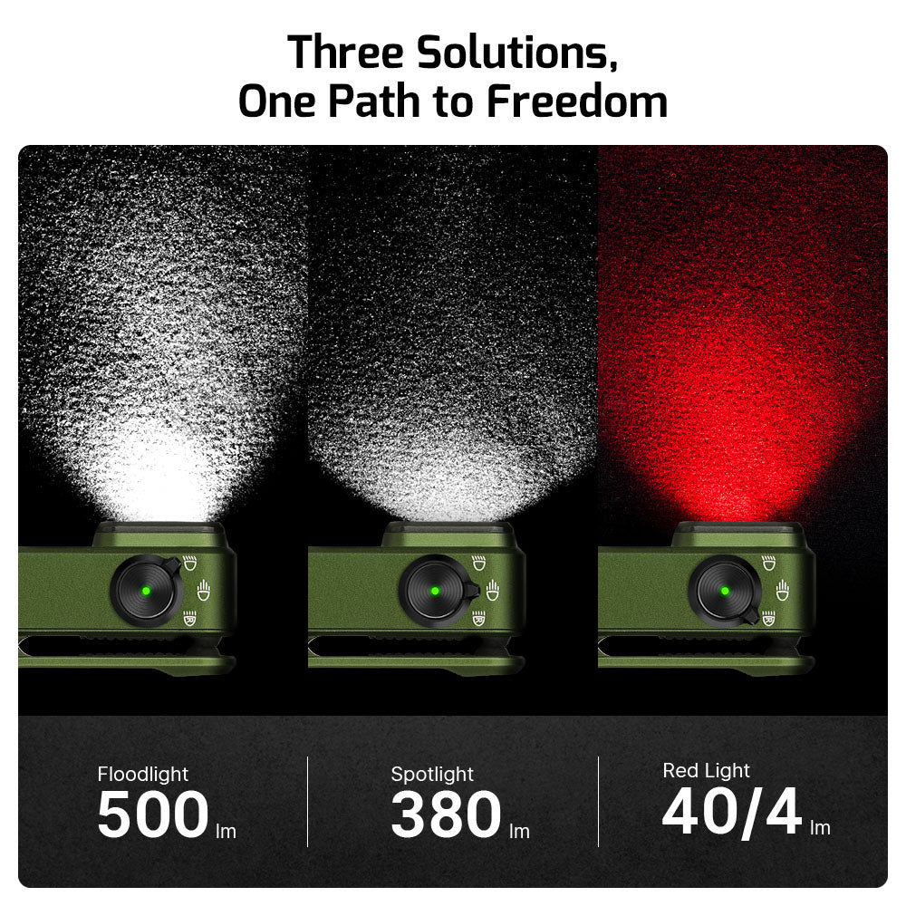 OLIGHT OCLIP PRO | GREEN CLIP LIGHT WITH WHITE AND RED LIGHT