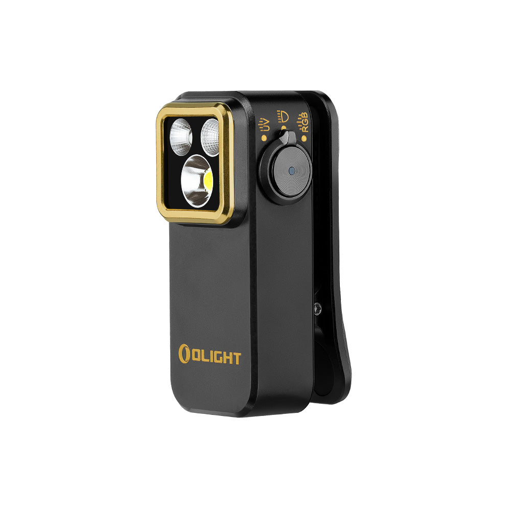 Olight Oclip Pro S – Black | White + UV + RGB Clip-On Light