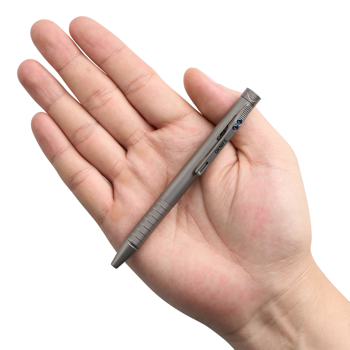 OKNIFE B1 Ti Titanium EDC Pen | Sandblasted TC4 Titanium