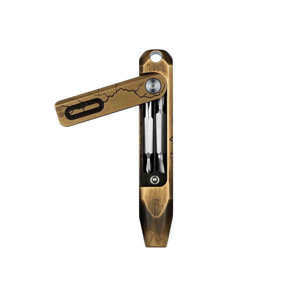 Oknife Otacle D1 | Cracked Brass EDC Multi-Bit Driver