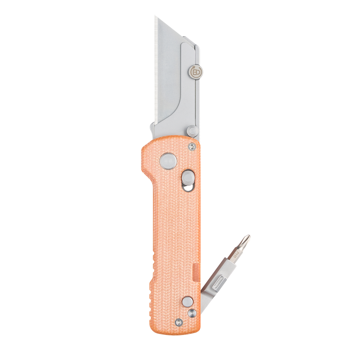 OKNIFE U1 Pro Utility Knife | Orange Micarta | Rail Lock + Screwdriver