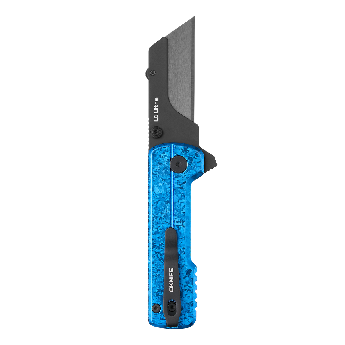 OKNIFE U1 Ultra Snowflake Blue | Titanium Utility Knife with Ceramic Blade