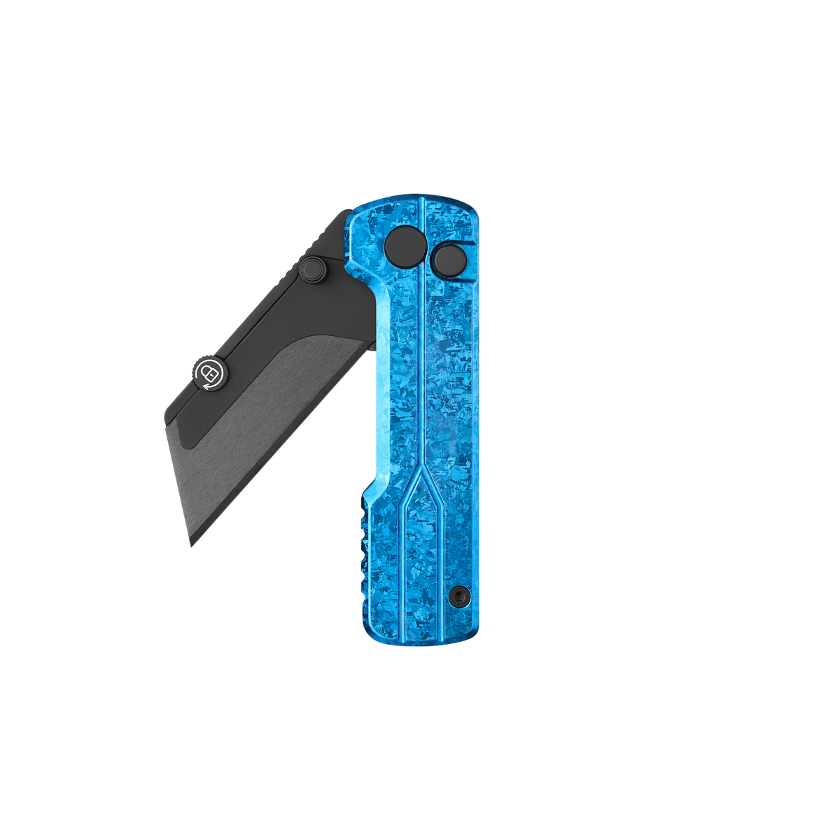 OKNIFE U1 Ultra Snowflake Blue | Titanium Utility Knife with Ceramic Blade