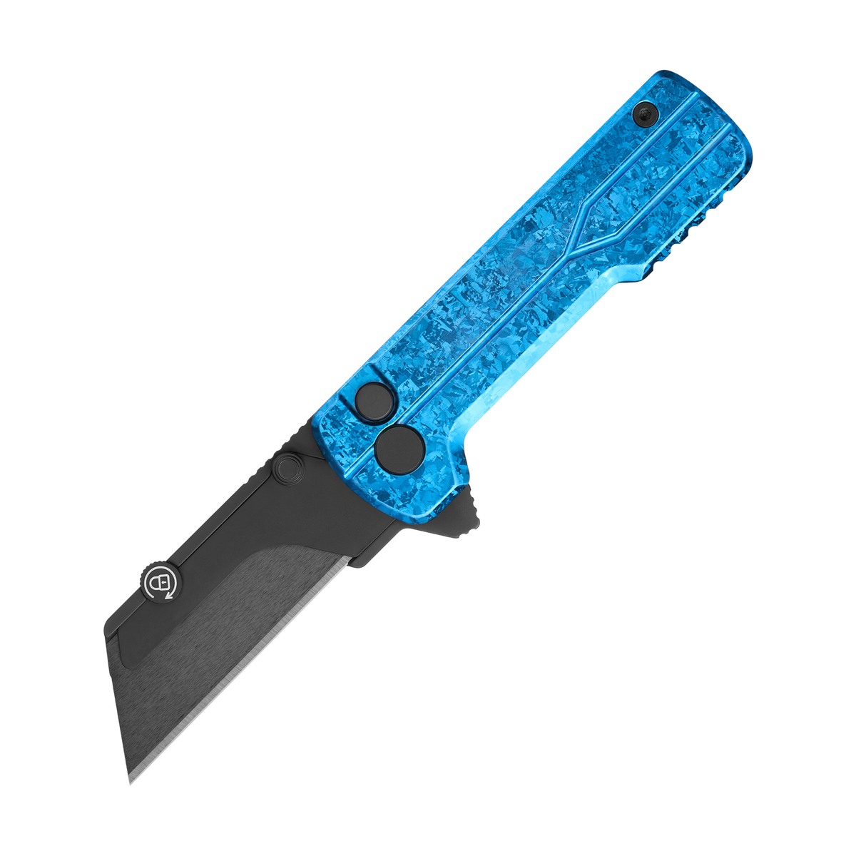OKNIFE U1 Ultra Snowflake Blue | Titanium Utility Knife with Ceramic Blade
