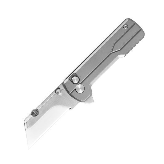OKNIFE U1 Ultra Titanium Folding Utility Knife | White Ceramic Blade