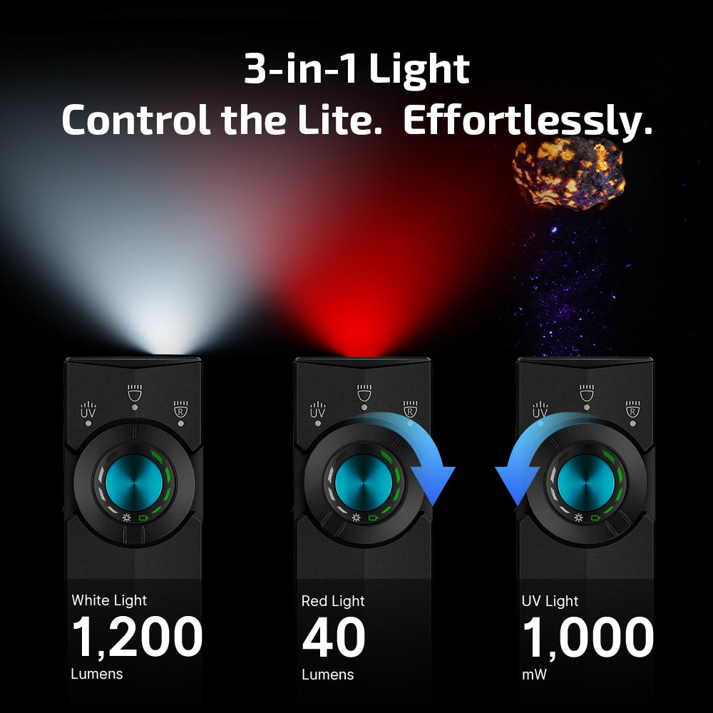 Olight ArkPro Lite | Matte Black CW | White + UV + Red EDC Light