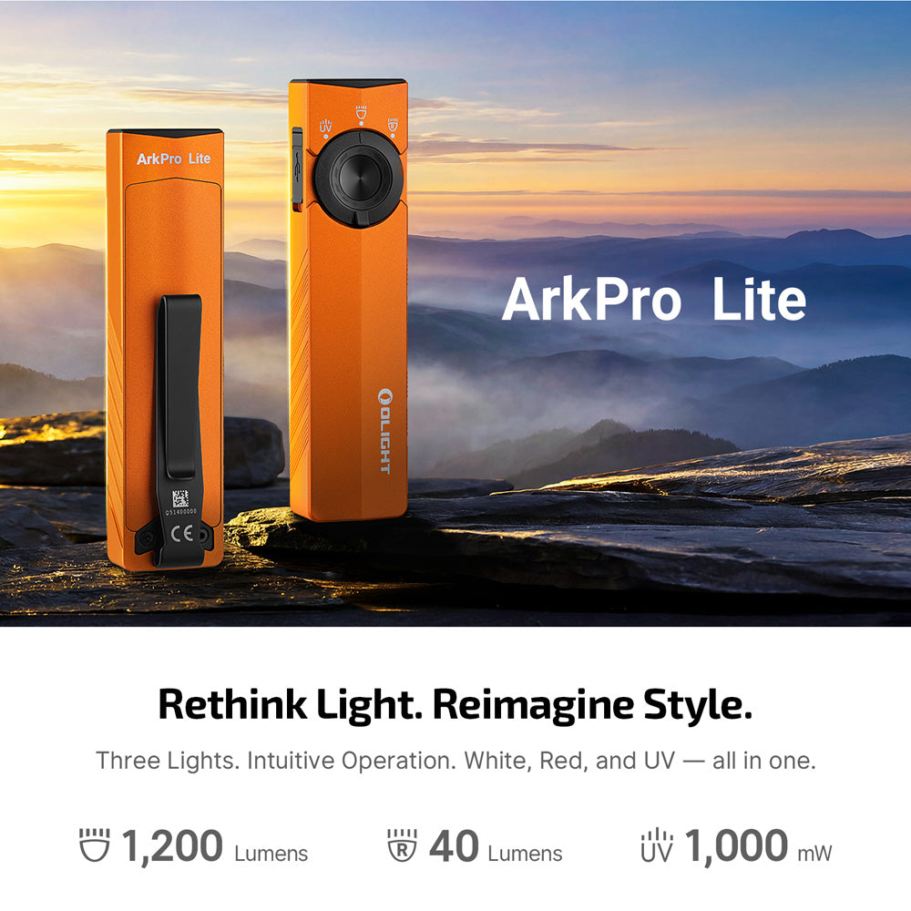 Olight ArkPro Lite | Orange | Rechargeable EDC Flashlight