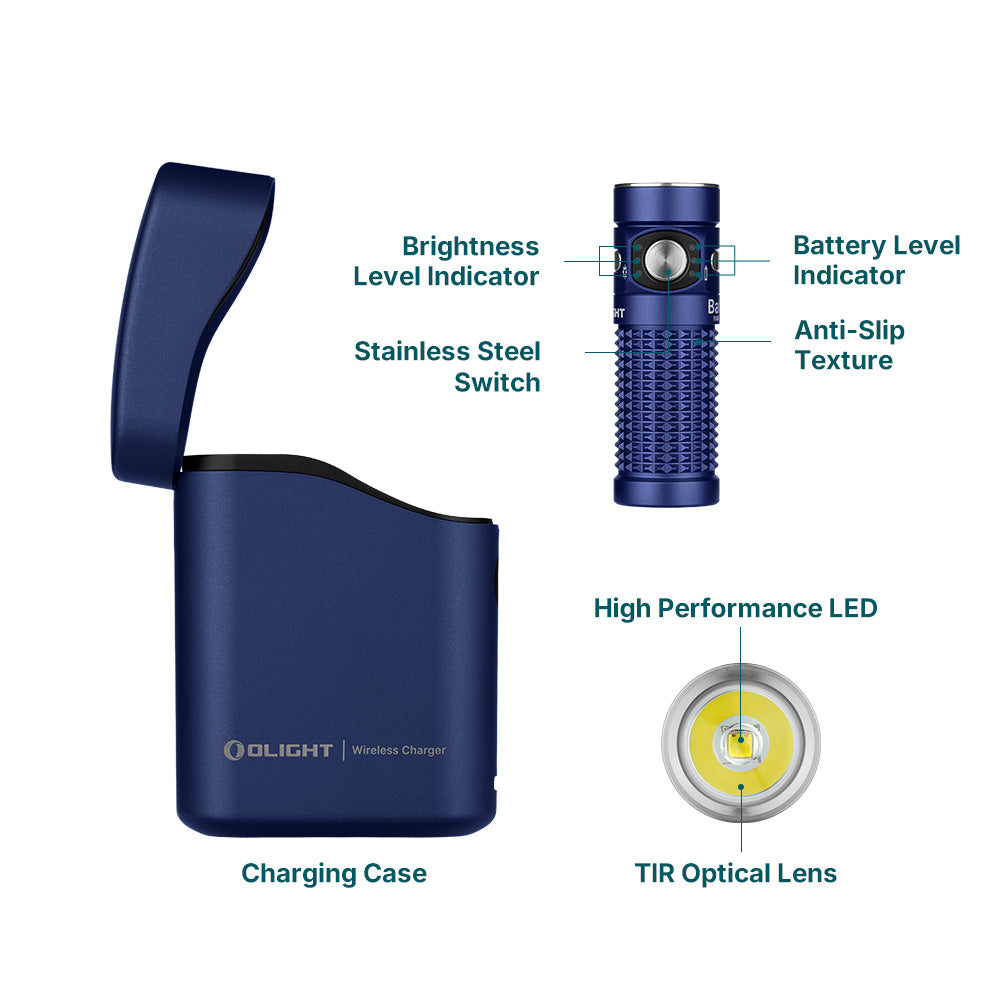 Olight Baton 4 Premium | Regal Blue | 1300 Lumen Rechargeable Flashlight