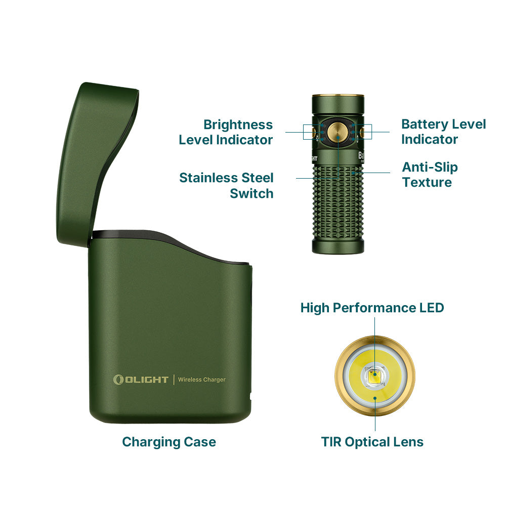 Olight Baton 4 Premium | OD Green | 1300 Lumen Rechargeable Flashlight