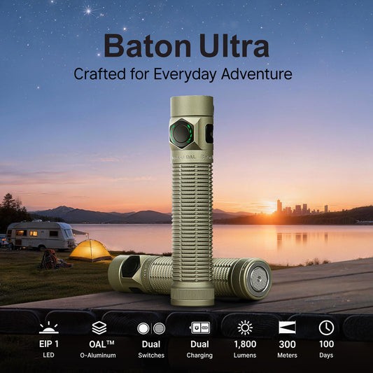 Olight Baton Ultra | 1800 Lumen Rechargeable EDC Flashlight