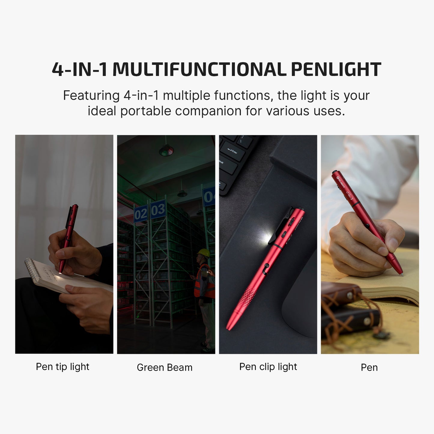 Olight O'Pen 3 | Wine Red | Rechargeable Multifunction Penlight