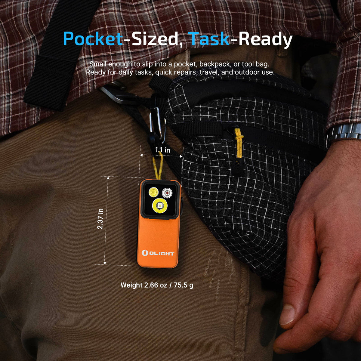 Olight Oclip 2 Pro | Orange | 530 Lumen Clip Flashlight