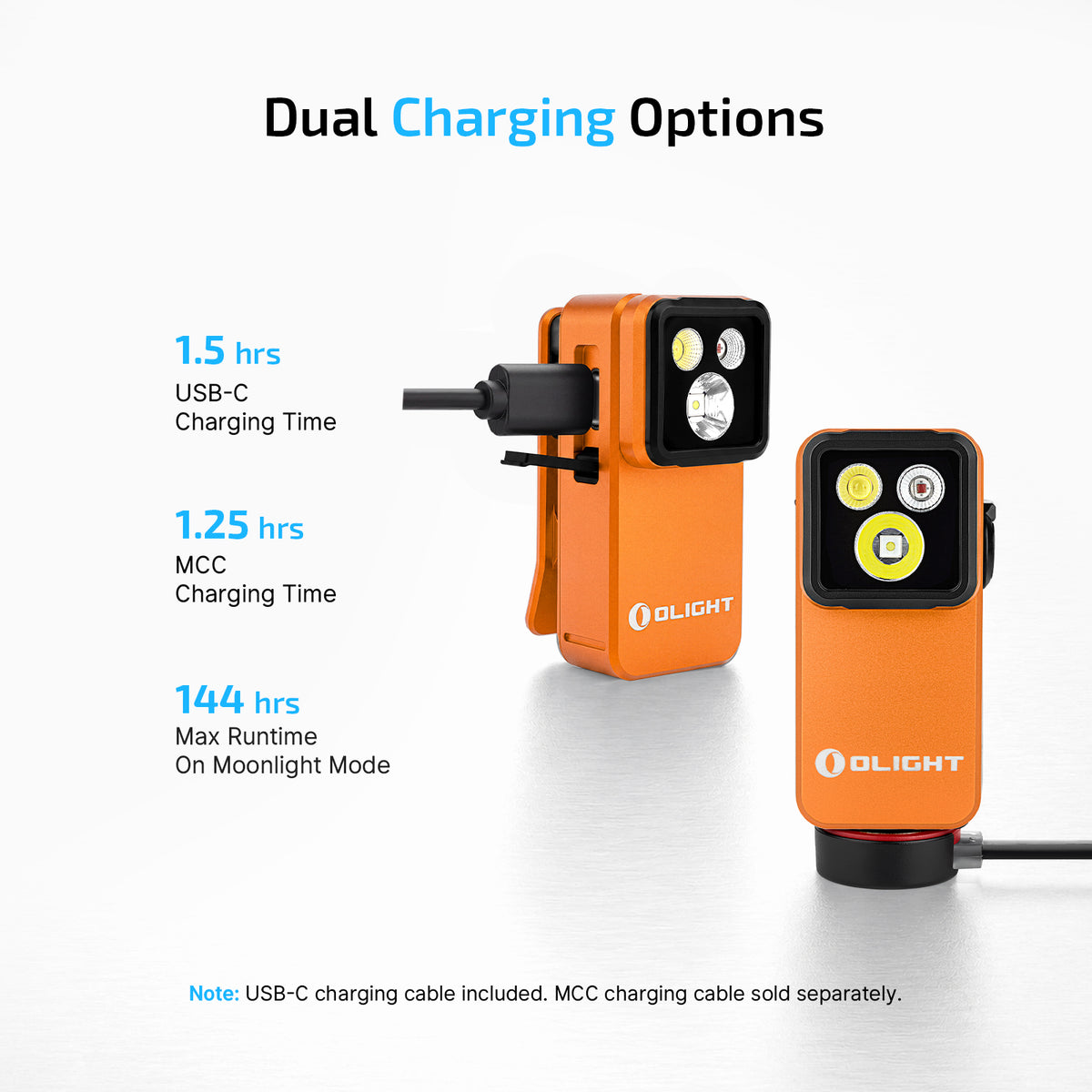 Olight Oclip 2 Pro | Orange | 530 Lumen Clip Flashlight